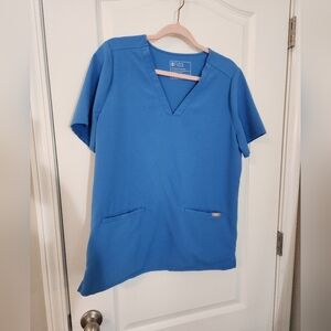 Large Blue Scrub Top
